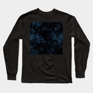 Blue Space Nebula Long Sleeve T-Shirt